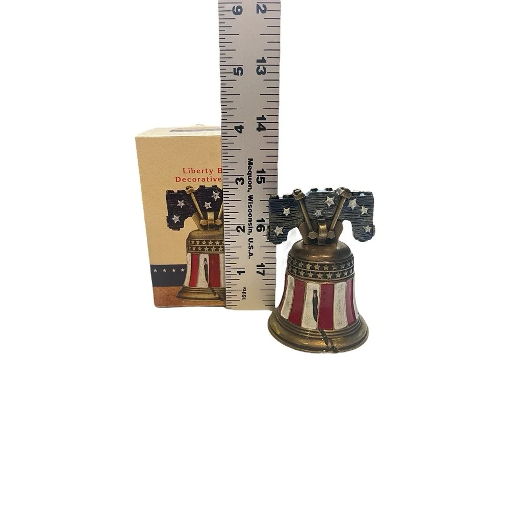 Cracker Barrel Liberty Bell Decorative‎ Hinged Trinket Box Patriotic Stars
